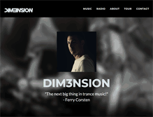 Tablet Screenshot of dimension-music.com
